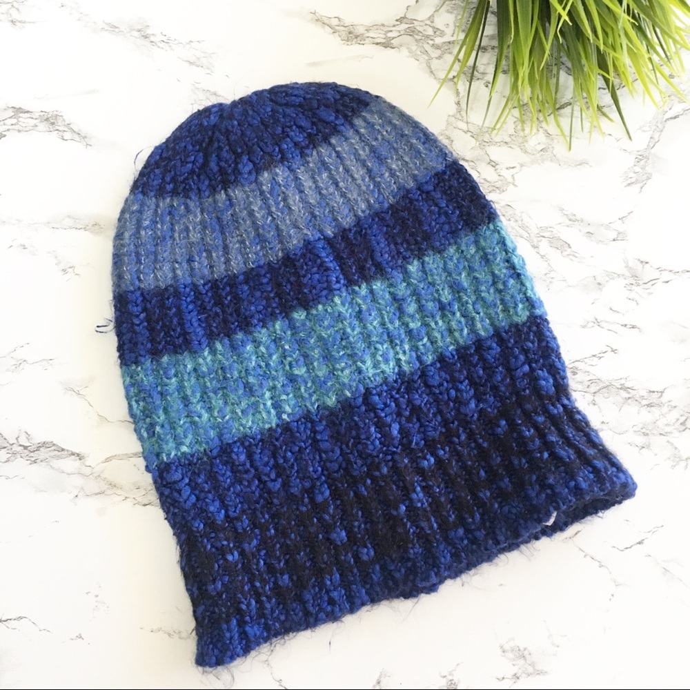 Free people striped knitted beanie
